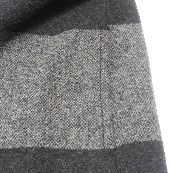 Old Navy Womens Sz L Gray Lined Wool Blend Full Zip Toggle Buttons Hooded Coat - Picture 9 of 13